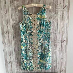 Lilly Pulitzer Ember Sea Oat Animal Print Shift Dress 10